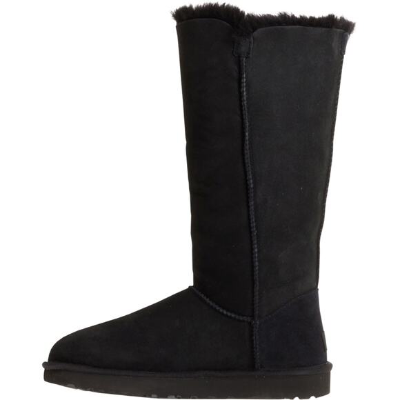 UGG Australia Women's Black Suede Bailey Button Triplet II Tall Boots 5 NEW - Picture 4 of 6